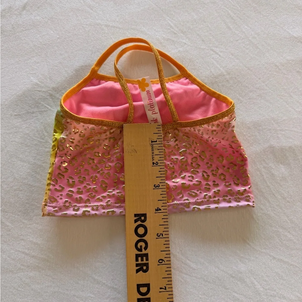 Pink‎ Platinum Baby Girl Rainbow Two-Piece Set | Gold Foil Cheetah | 18 Months
